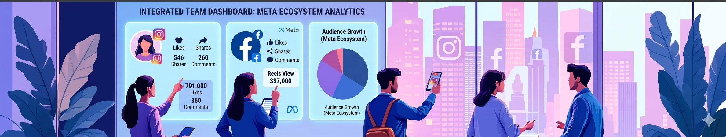 Integrated Facebook and Instagram analytics dashboard for Meta ad campaigns